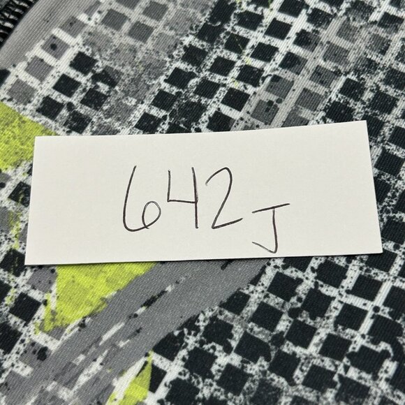 Kyodan Gray Lime Green Stretch High-Waisted Printed Leggings Size L Activewear - Picture 8 of 9